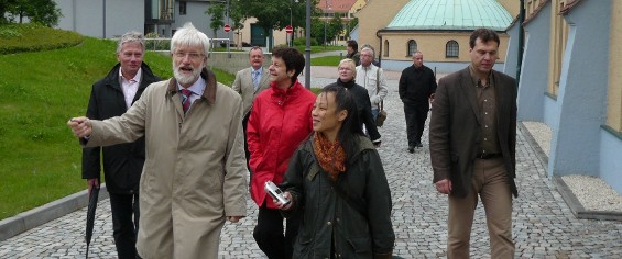 Rundgang im Klärwerk mit Johannes Pohl (li.) u. Torsten Fiedler (r.)