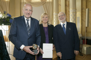 Feierliche Verleihung des Erich Kästner-Preises 2016 des Presseclubs Dresden e. V. für Dr. Rafal Dutkiewicz, Stadtpräsident von Wroclaw(Breslau) duch den Presseclub Dresden am 25.09.2016. / Foto: Ralf U. Heinrich /